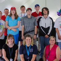 A group of campers at one of NBT's inclusion manufacturing camps